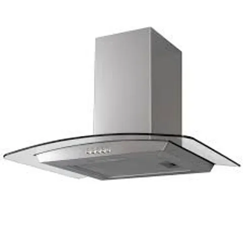 BOXED SIA CGH60SS 60CM STAINLESS STEEL CURVED GLASS CHIMNEY COOKER HOOD EXTRACTOR FAN