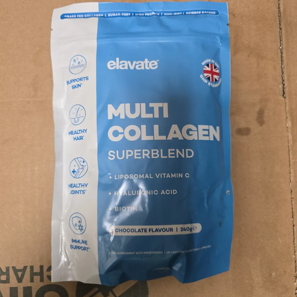 ELAVATE MULTI COLLAGEN SUPERBLEND – CHOCOLATE FLAVOUR, 240G 