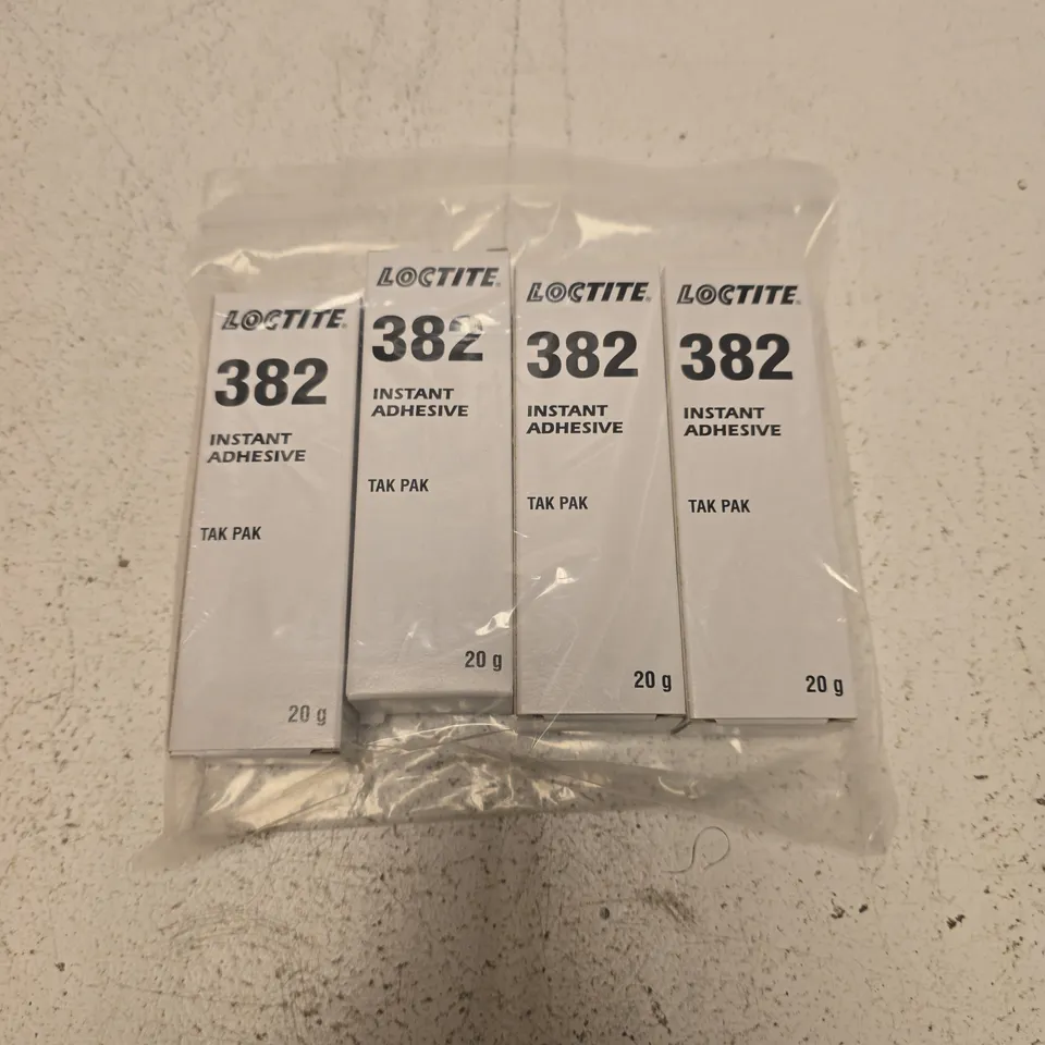 4 X LOCTITE 382 INSTANT ADHESIVE - 20G
