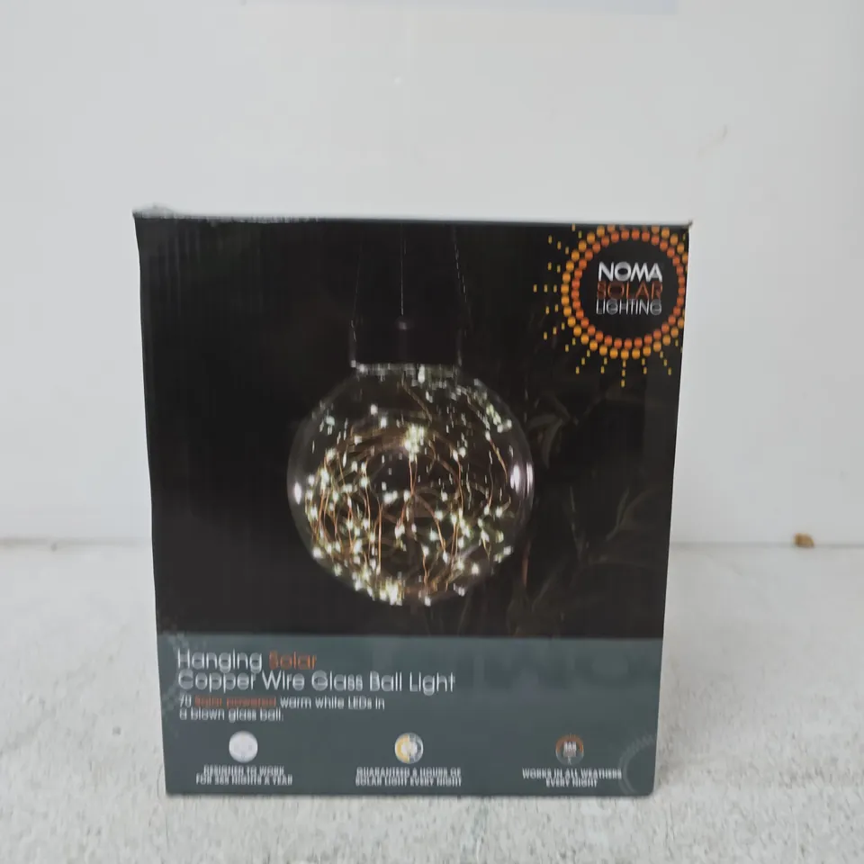 NOMA SOLAR LIGHTING COPPER WIRE GLASS BALL LIGHT
