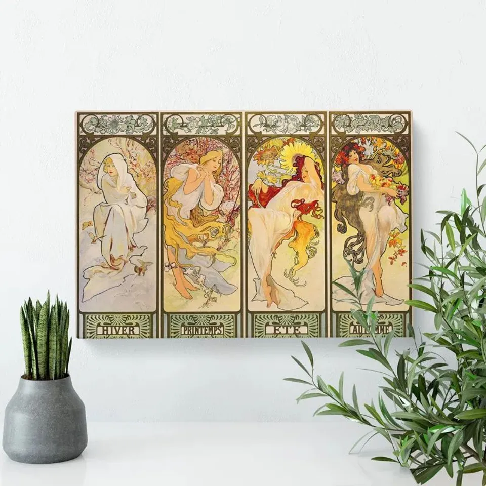 BOXED CAN2045CAN THE FOUR SEASONS BY ALPHONSE MUCH- WRAPPED CANVAS 