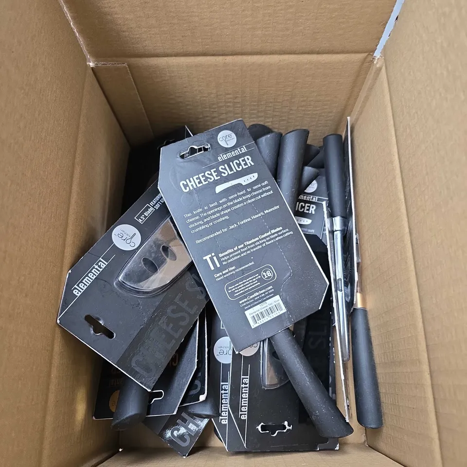APPROXIMATELY 20 CORE ELEMENTAL CHEESE SLICERS 4.5" BLADE 2 COLOURS