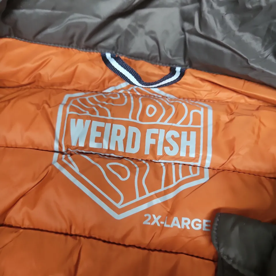 WEIRD FISH QUILTED PUFFER VEST – DARK GREEN, 2X-LARGE