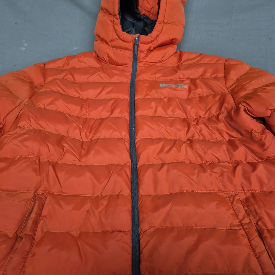 MOUNTAIN WAREHOUSE ORANGE PADDED JACKET WITH HOOD - LARGE