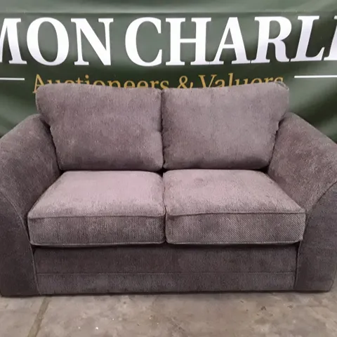 QUALITY DESIGNER 2 SEATER SOFA - GREY FABRIC