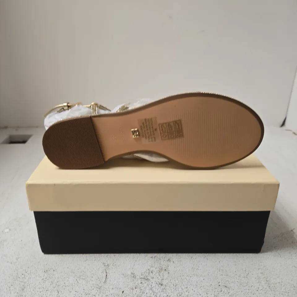 KG KURT GEIGER ROONIE SANDALS – GOLD, LADIES UK6 