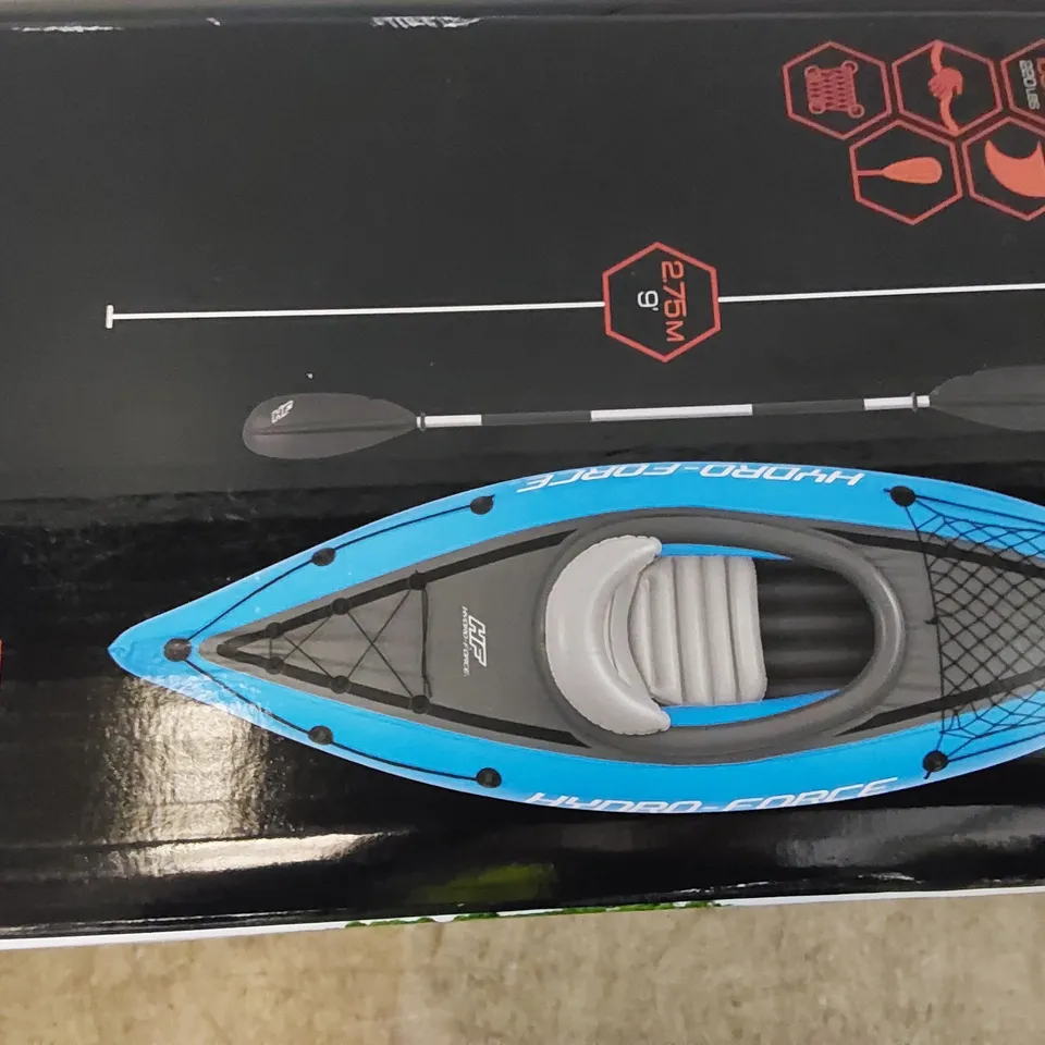 BOXED HYDRO-FORCE COVE CHAMPION 1 PERSON INFLATABLE KAYAK (1 BOX)