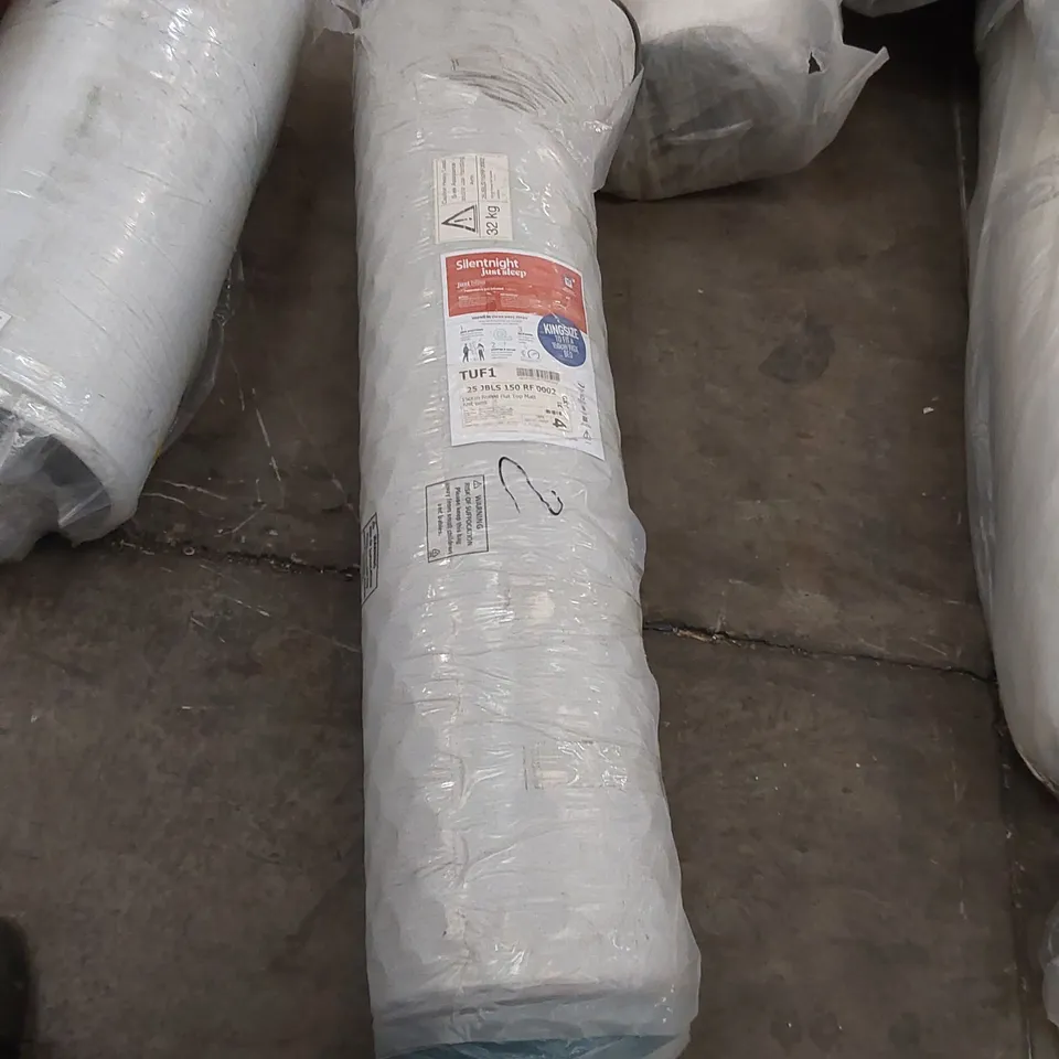 QUALITY BAGGED AND ROLLED SILENTNIGHT 150cm KING SIZE JUST BLISS FLAT TOP MATTRESS 