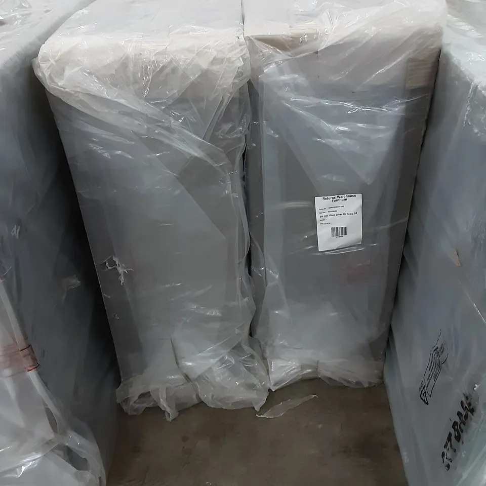 WRAPPED BM UNI LINEN DIVAN OF SLATE DOUBLE 