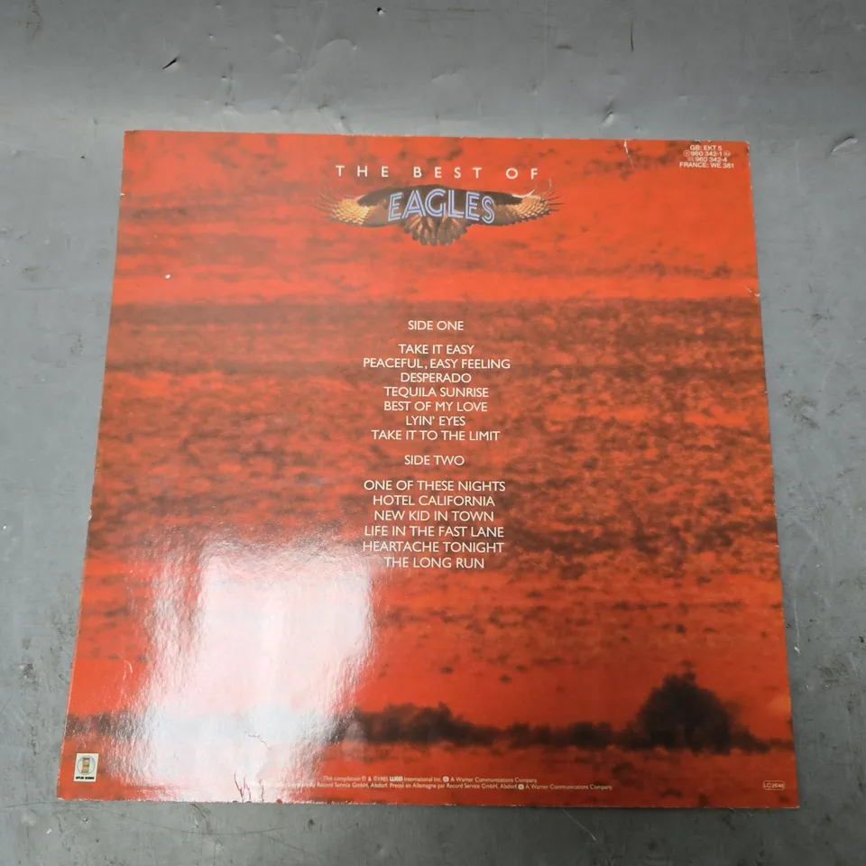 THE BEST OF EAGLES VINYL 