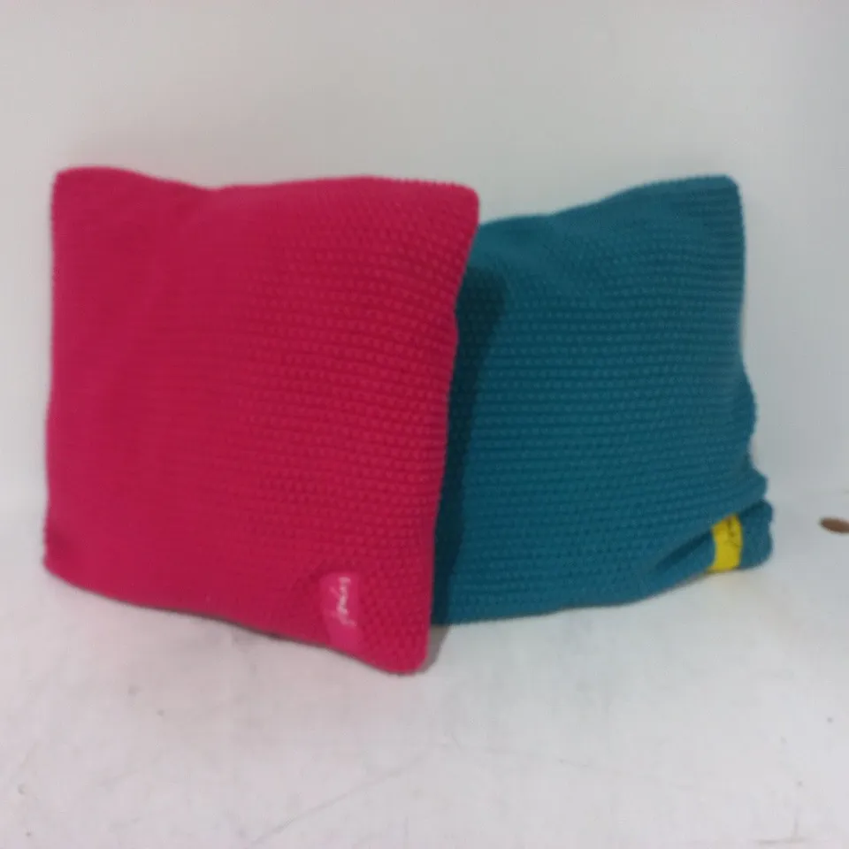 PAIR OF JOULES CHUNKY BOUNCLE FILLED CUSHIONS