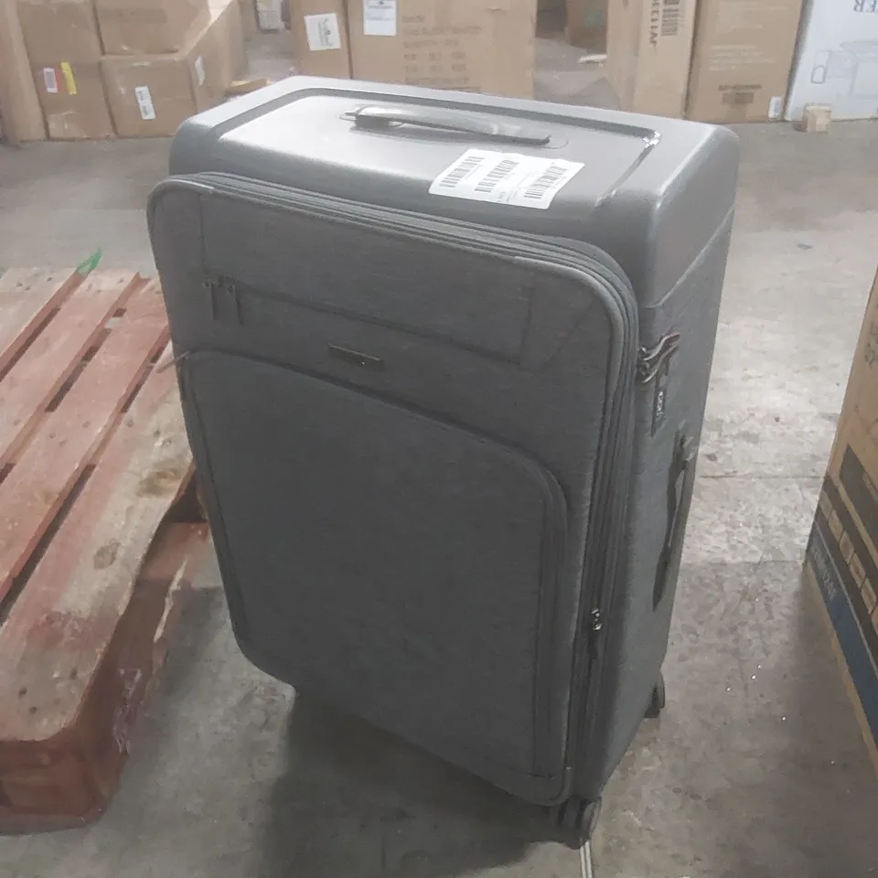 DESIGNER DLX SUITCASE - GREY 