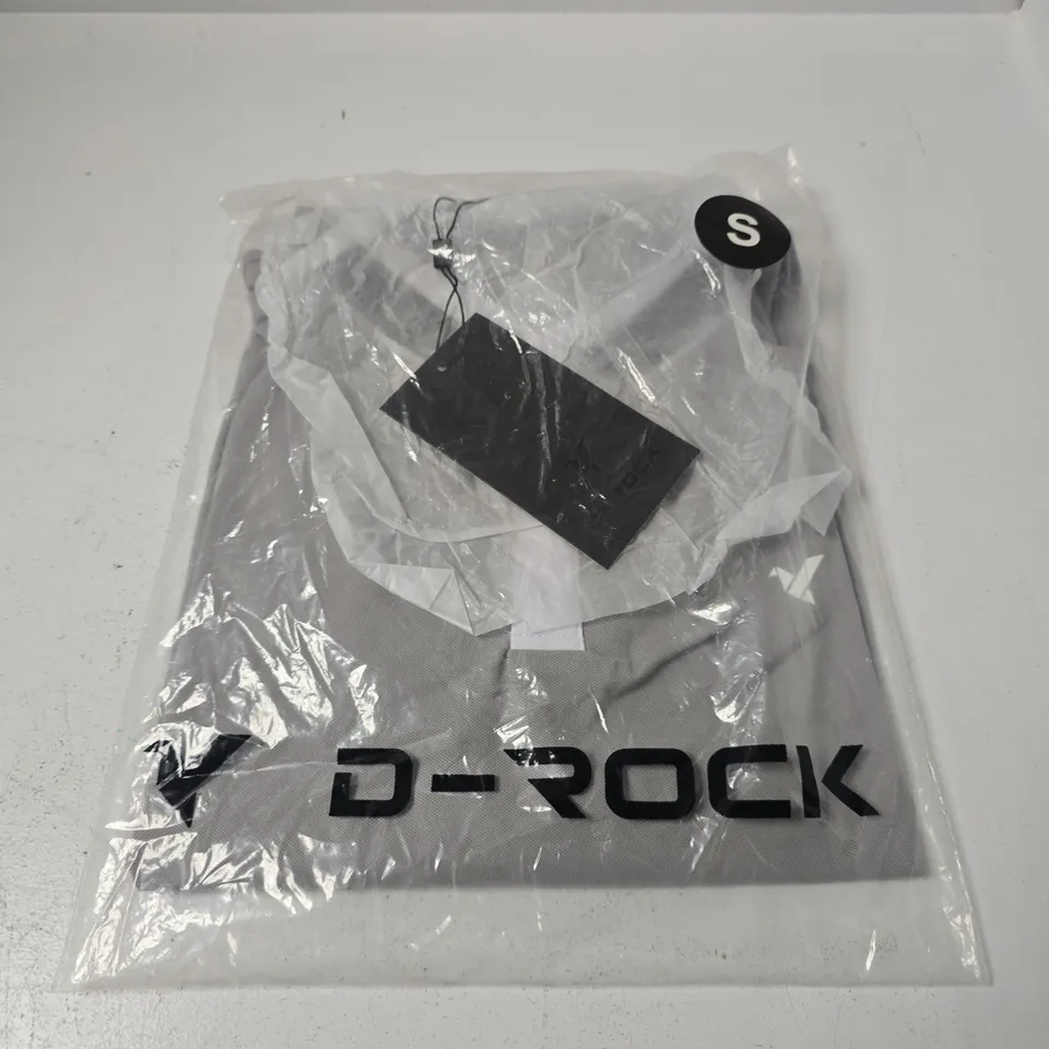 D-ROCK MEN'S LONG SLEEVE POLO SHIRT – GREY, UK SIZE S