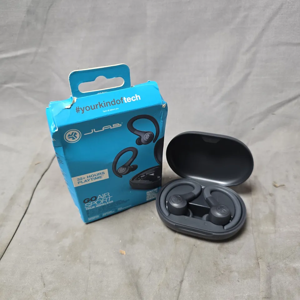 BOXED JLAB GOAIR SPORT WIRELESS EARBUDS IN BLACK