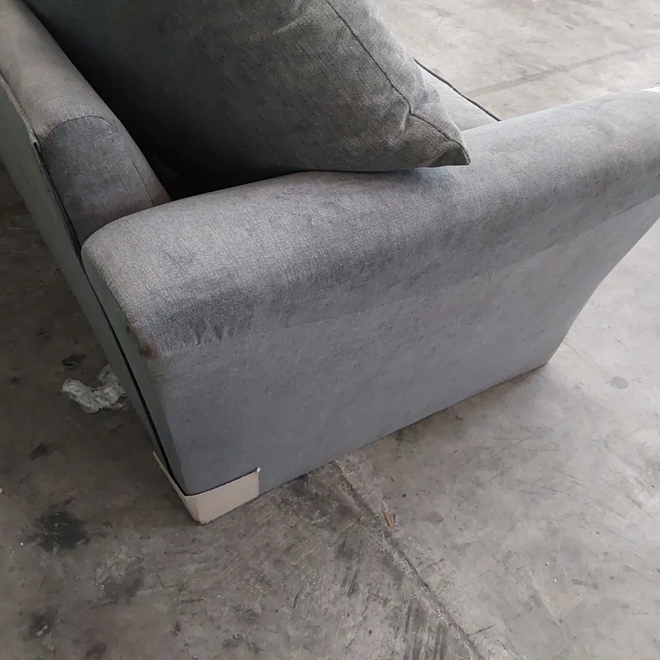 DESIGNER TWO SEATER SOFA GREY FABRIC 