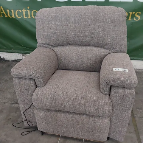 QUALITY BRITISH DESIGNER G PLAN POWER RECLINING EASY MOCCA FABRIC 