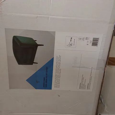 BOXED ADWEN CHAIR IN DARK GREEN VELVET EFFECT