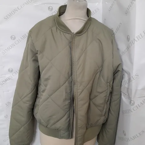 BRAVE SOUL KHAKI PADDED JACKET - LARGE