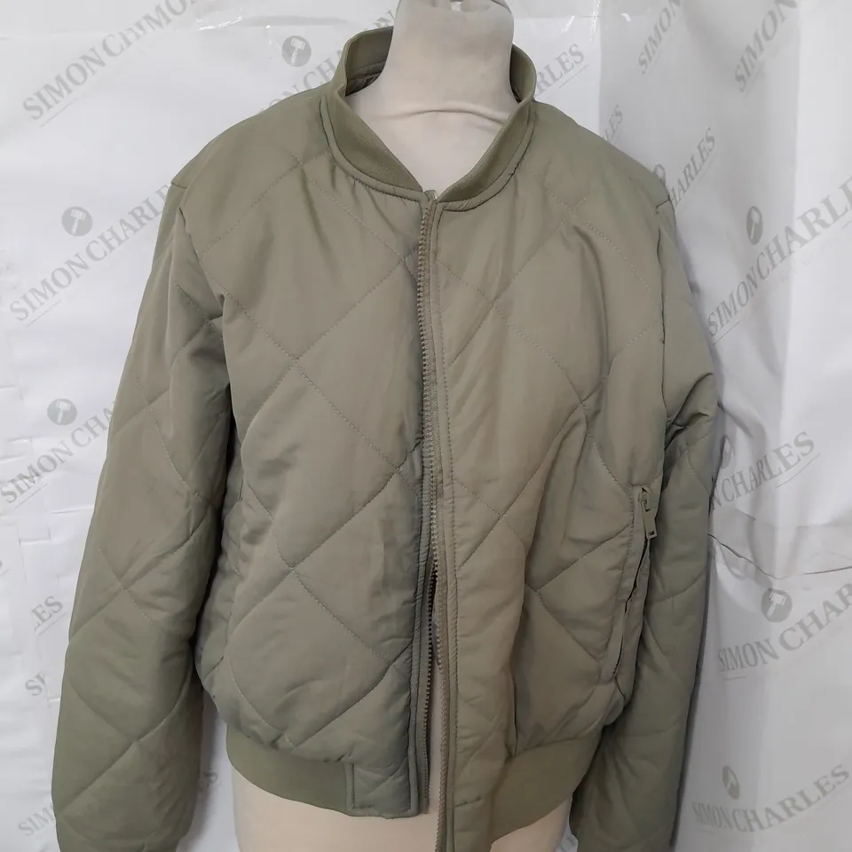 BRAVE SOUL KHAKI PADDED JACKET - LARGE