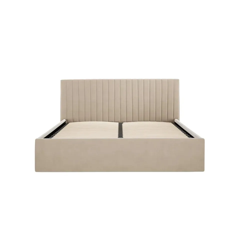 BOXED HUCKSLEY UPHOLSTERED BED FRAME - DOUBLE SIZE (2 BOXES)