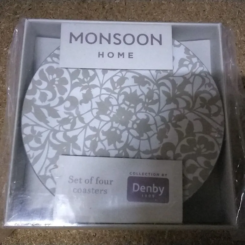 MONSOON CHRYSANTHEMUM SET OF 4 COASTERS