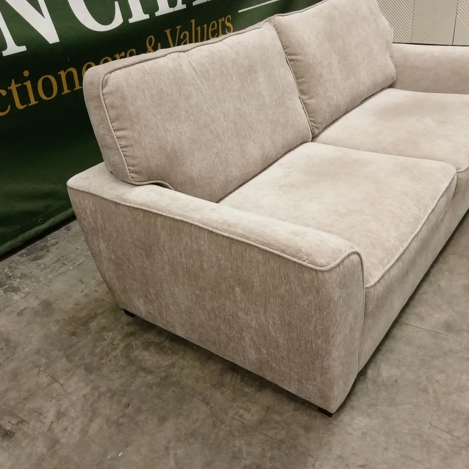 HARLOW 3 SEATER STANDARD BACK FABRIC SOFA - NATURAL RRP £649