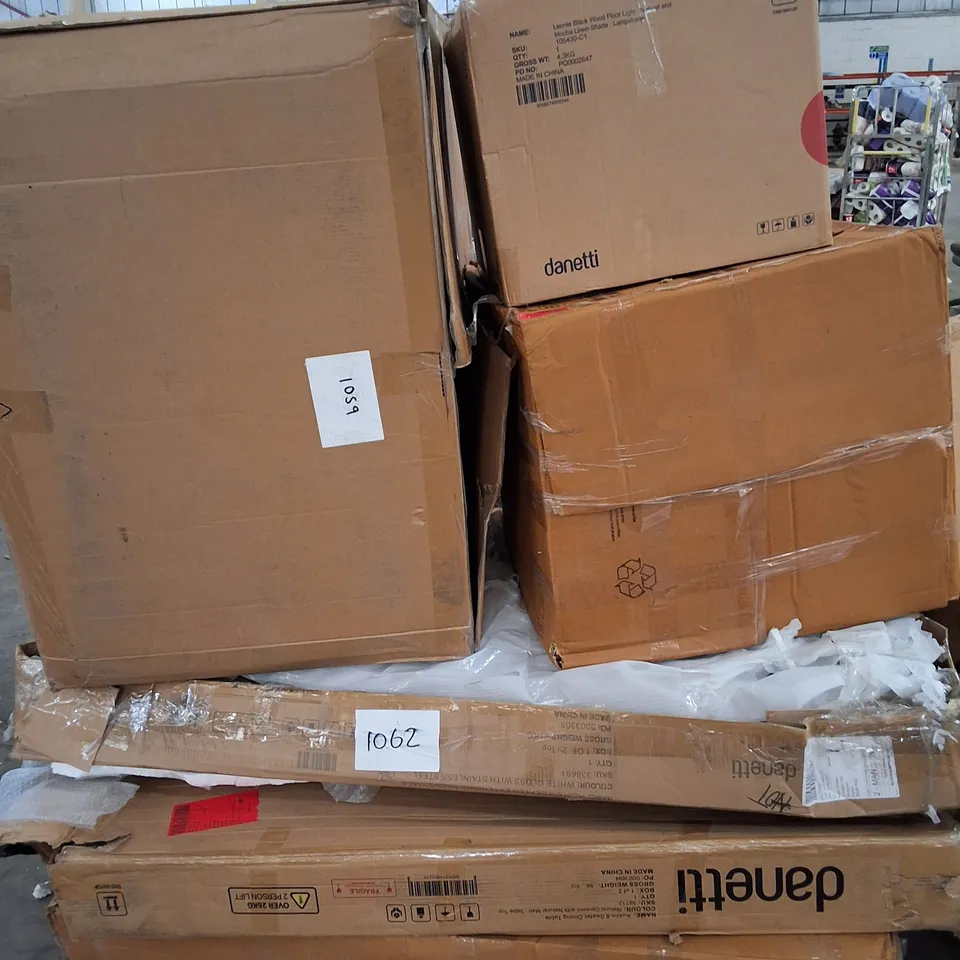 PALLET CONTAINING ASSORTED FURNITURE PARTS