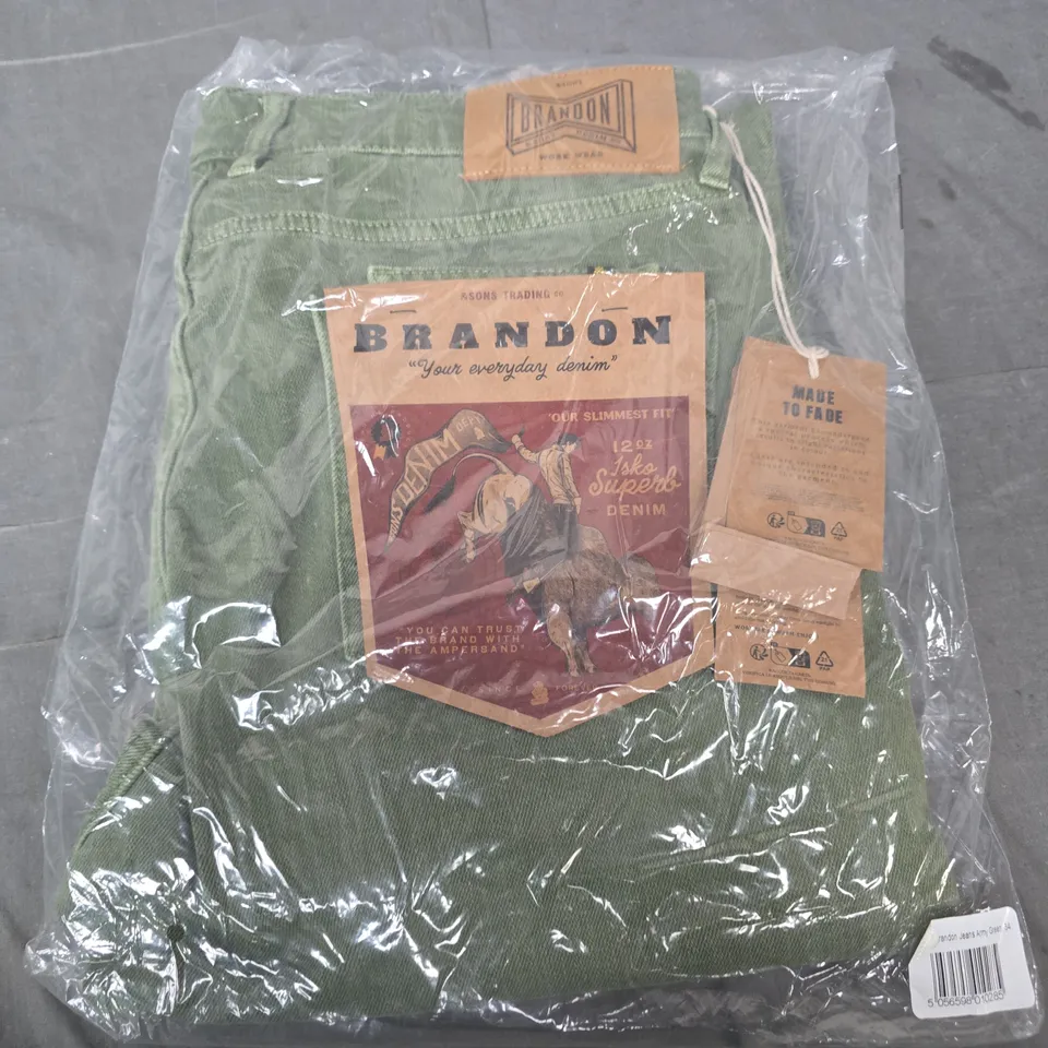BRANDON JEANS ARMY GREEN – WAIST 34