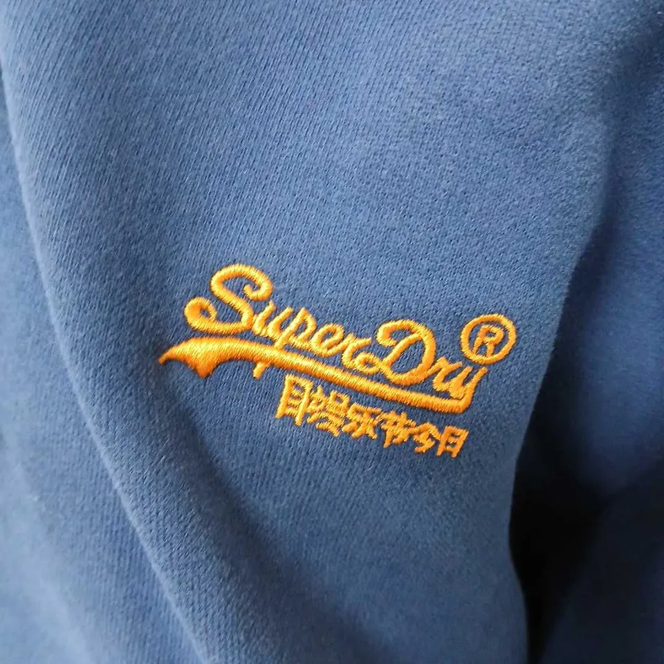 SUPERDRY LOGO HOODIE IN NAVY - LARGE