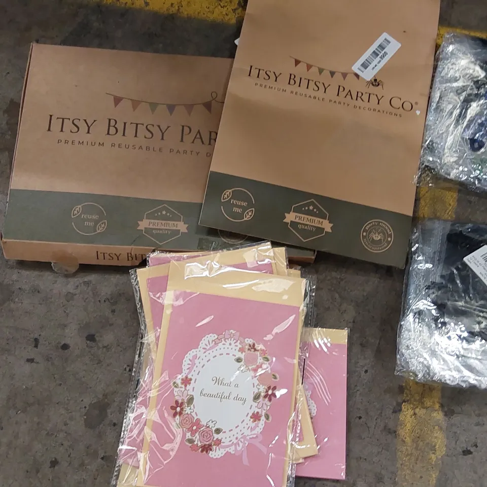 PALLET OF ASSORTED ITEMS INCLUDING; PARTY SUPPLIES, PAPER SHREDDERS, FANCY DRESS PRODUCTS, CARDS, PHONE CASES ECT.