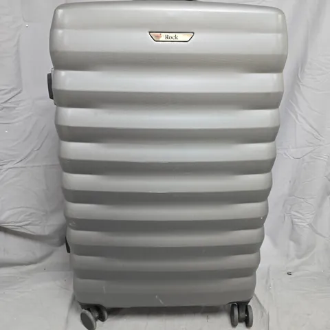 ROCK GREY 8-WHEEL HARD-SHELL SUITCASE WITH COMBINATION LOCK