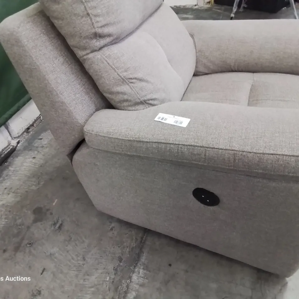 QUALITY BRITISH DESIGNER & MANUFACTURED G PLAN BURFORD POWER RECLINING EASY CHAIR NIMBUS EARTH FABRIC 