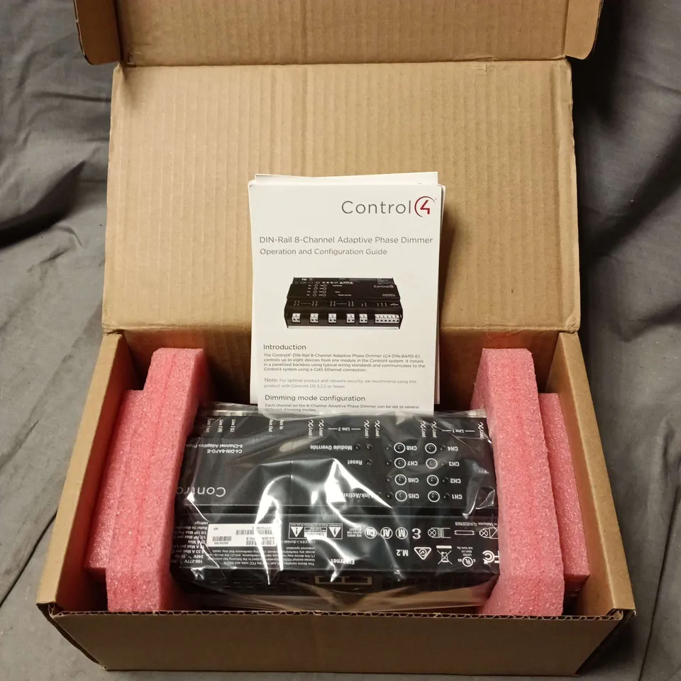 CONTROL 4 DIN-RAIL 8-CHANNEL ADAPTIVE PHASE DIMMER, WITH INSTRUCTIONS. BOXED