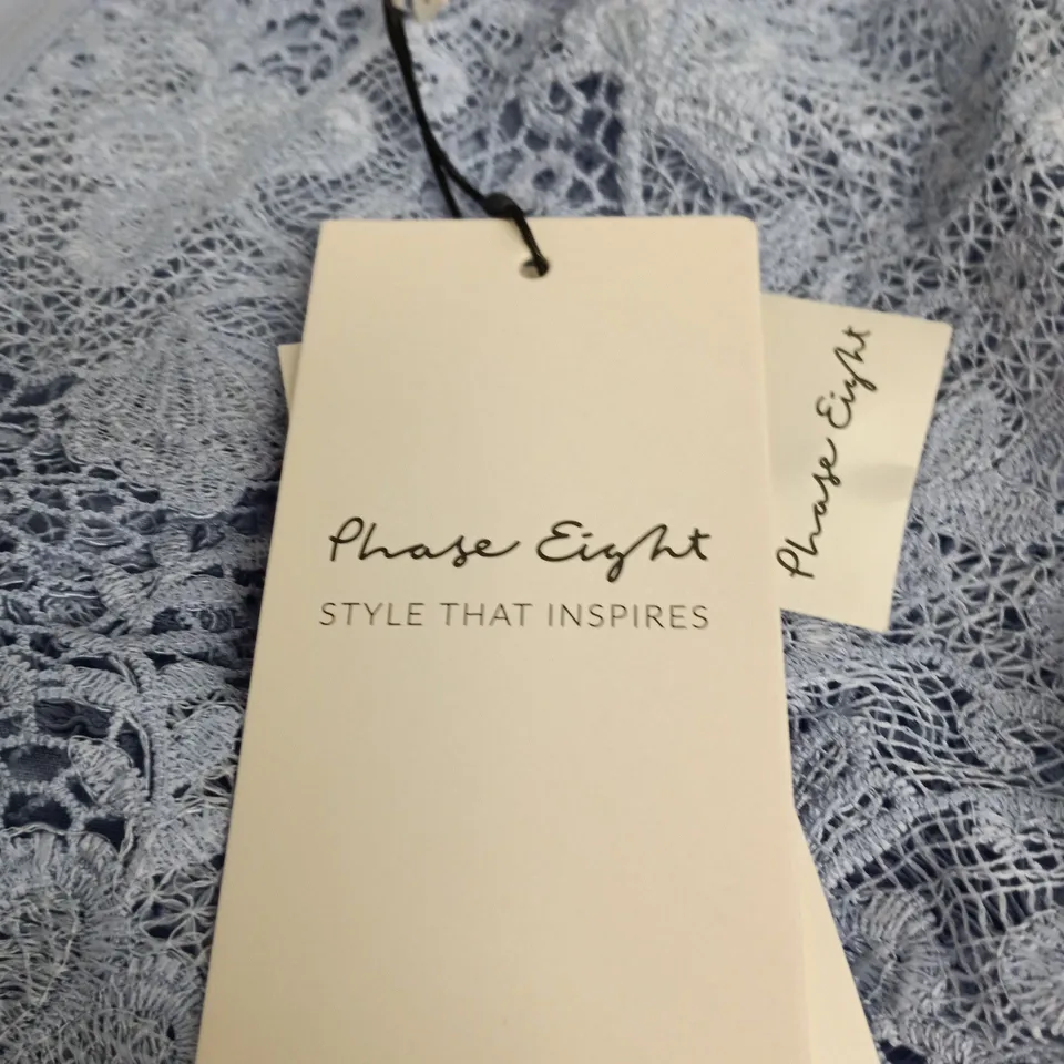 PHASE EIGHT DAISY BLUE DRESS – PALE BLUE LACE, UK 12