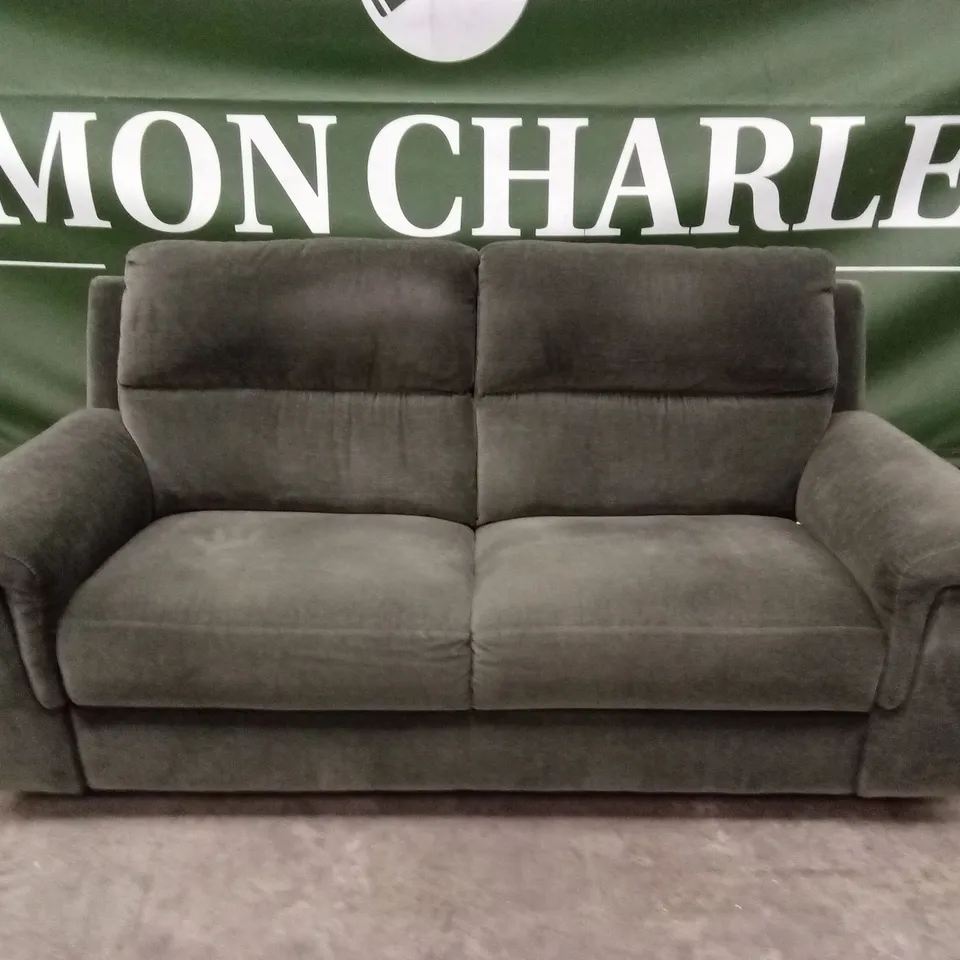 QUALITY DESIGNER ITALIAN MADE FLORENCE 3 SEATER FABRIC UPHOLSTERED SOFA - GREEN
