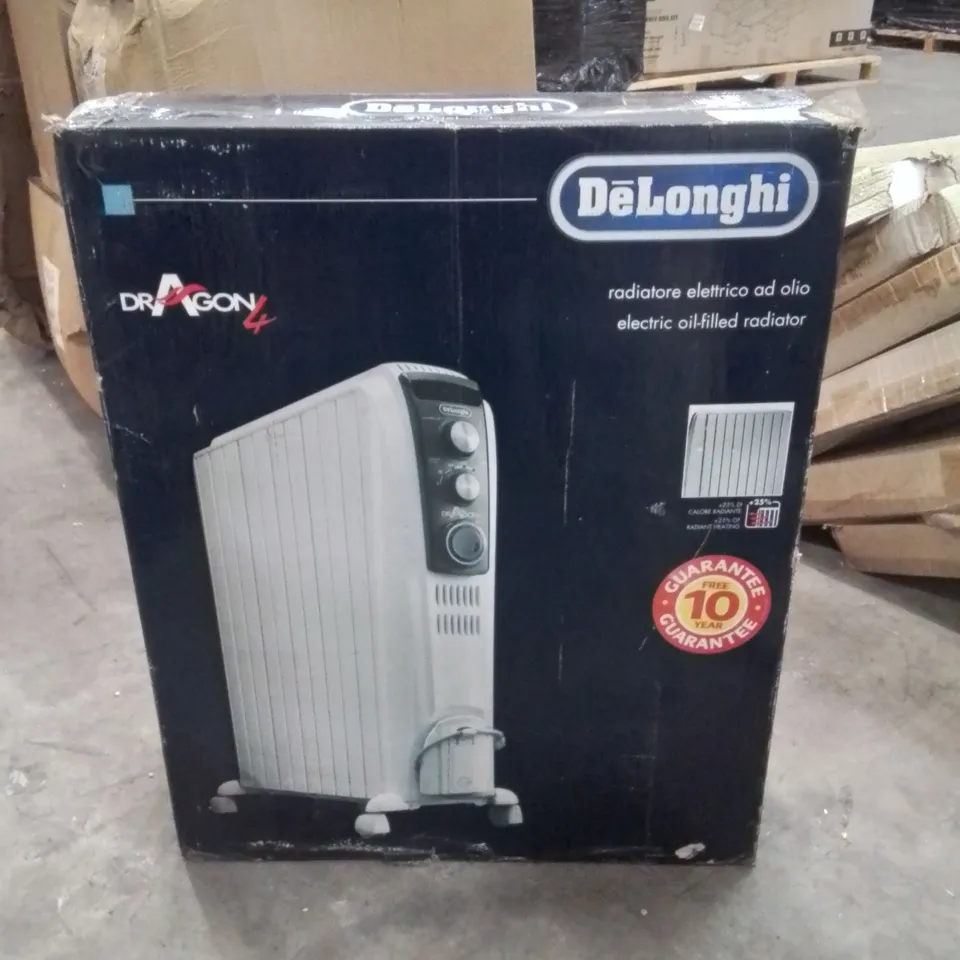 BOXED DELONGHI DRAGON 4 ELECTRIC OIL FILLED RADIATOR 