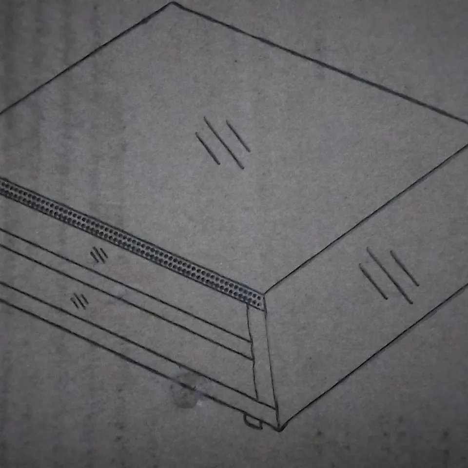 BOXED ORION MIRRORED TV UNIT (1 BOX)