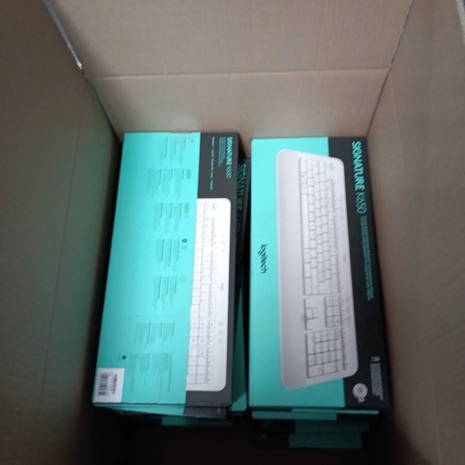 BOX OF APPROXIMATELY 18 LOGITECH SIGNATURE K650 KEYBOARDS, ASSORTED NON UK VERSIONS