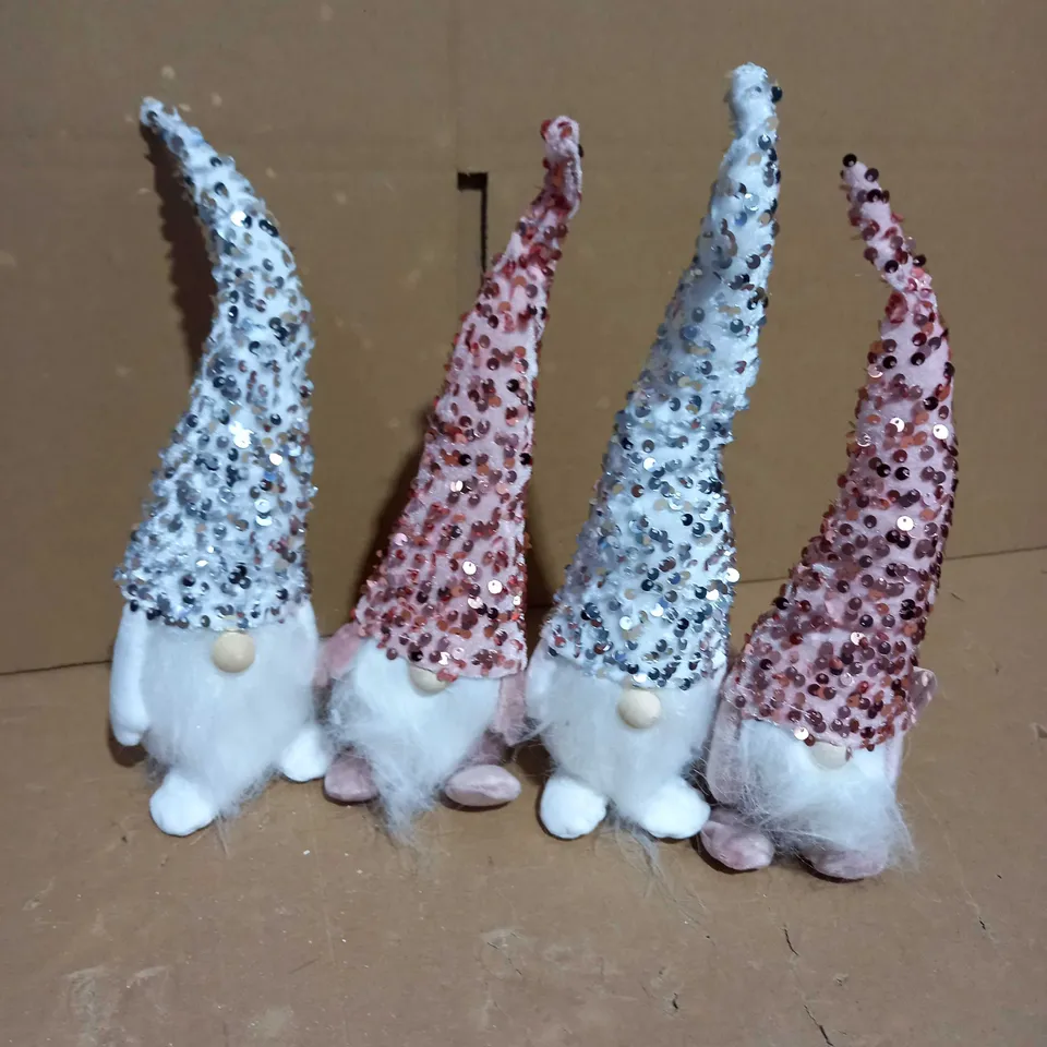 LOT OF 4 SEQUIN HAT GONK PINK/SILVER RRP £29