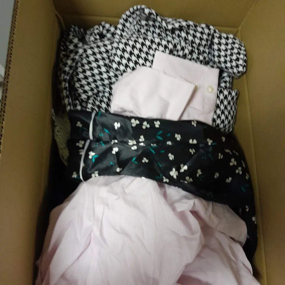 APPROXIMATELY 15 ASSORTED CLOTHING PRODUCTS IN VARIOUS STYLES & SIZES	