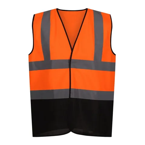 BRAND NEW REGATTA PRO TWO-TONE ORANGE/BLACK HI-VIS WORK VEST - UK SMALL