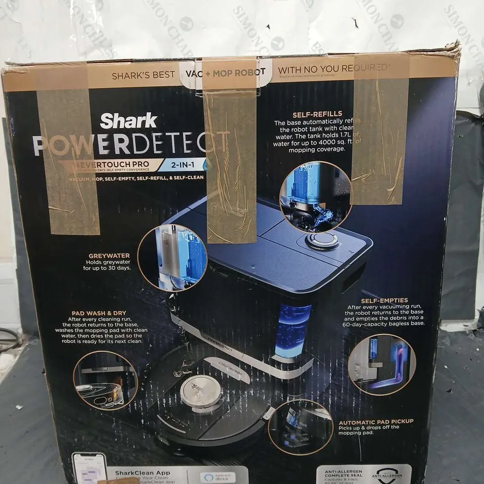 SHARK POWERDETECT ROBOT VACUUM & MOP - COLLECTION ONLY 