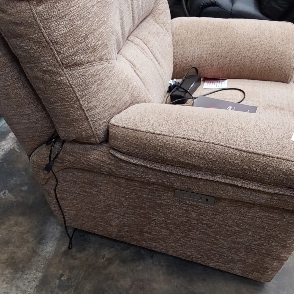 QUALITY BRITISH DESIGNER G PLAN SEATTLE POWER RECLINING EASY CHAIR BOUNCE COCO FABRIC 