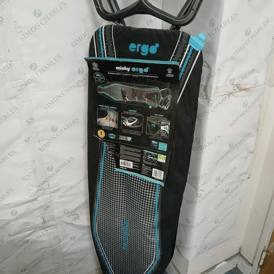 MINKY ERGO IRONING BOARD IN DARK GREY/BLUE - COLLECTION ONLY
