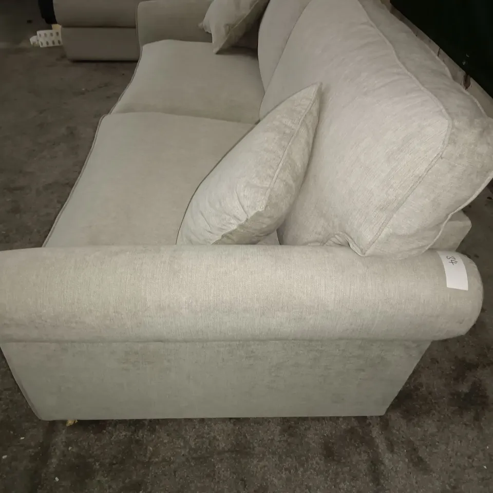 LIGHT GREY FABRIC 3-SEATER SOFA