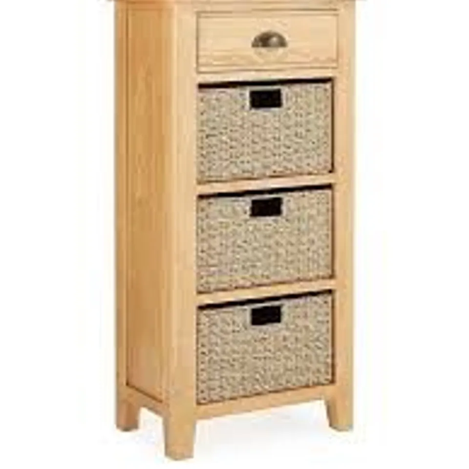 ASHWIN READY ASSEMBLED 1 DRAWER, 3 BASKET SIDEBOARD - COLLECTION ONLY RRP £20