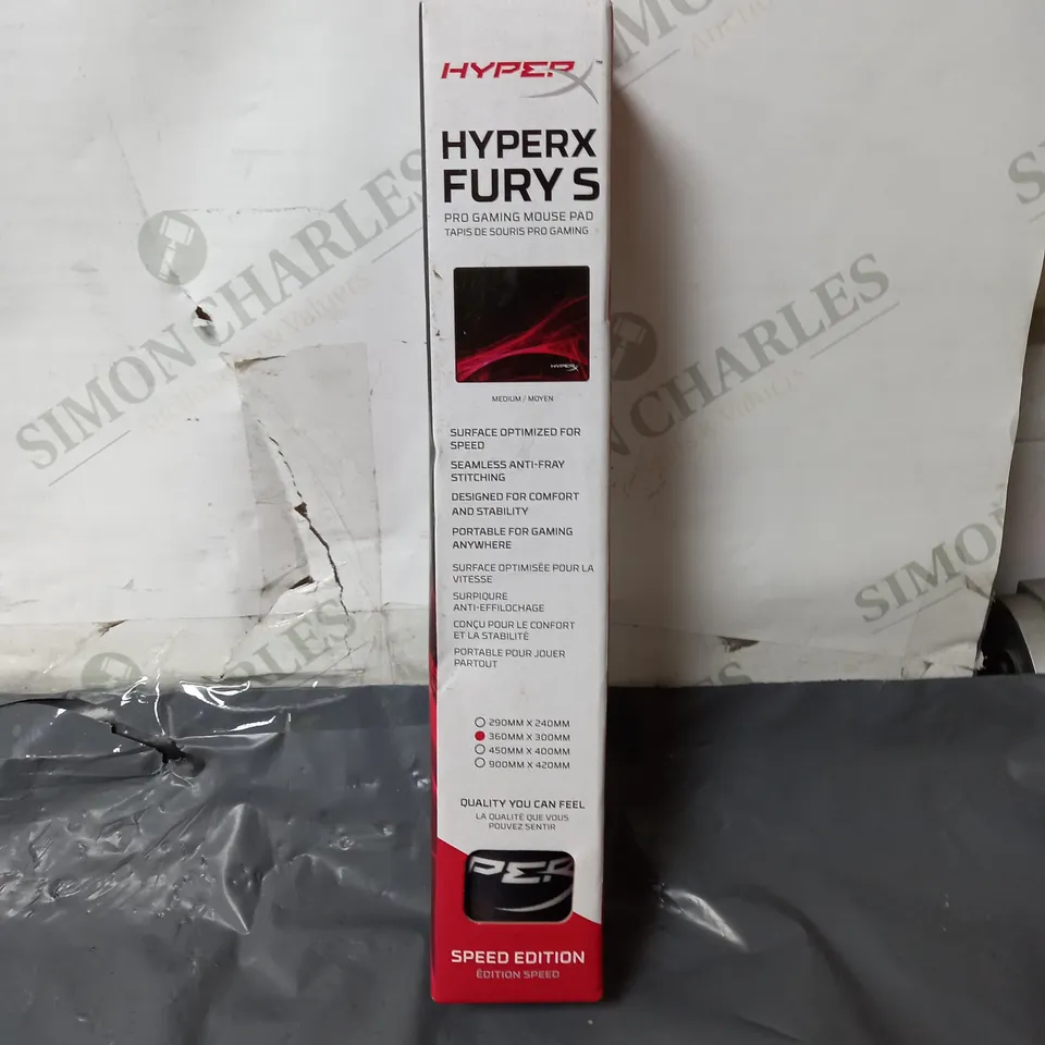 BOXED HYPERX FURYS PRO GAMING MOUSE MAT - 360MM X 300MM