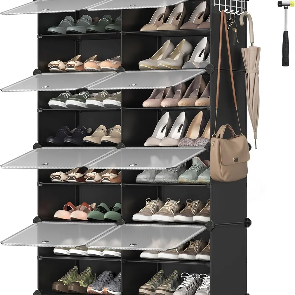 BOXED SONGMICS INTERLOCKING SHOE RACK