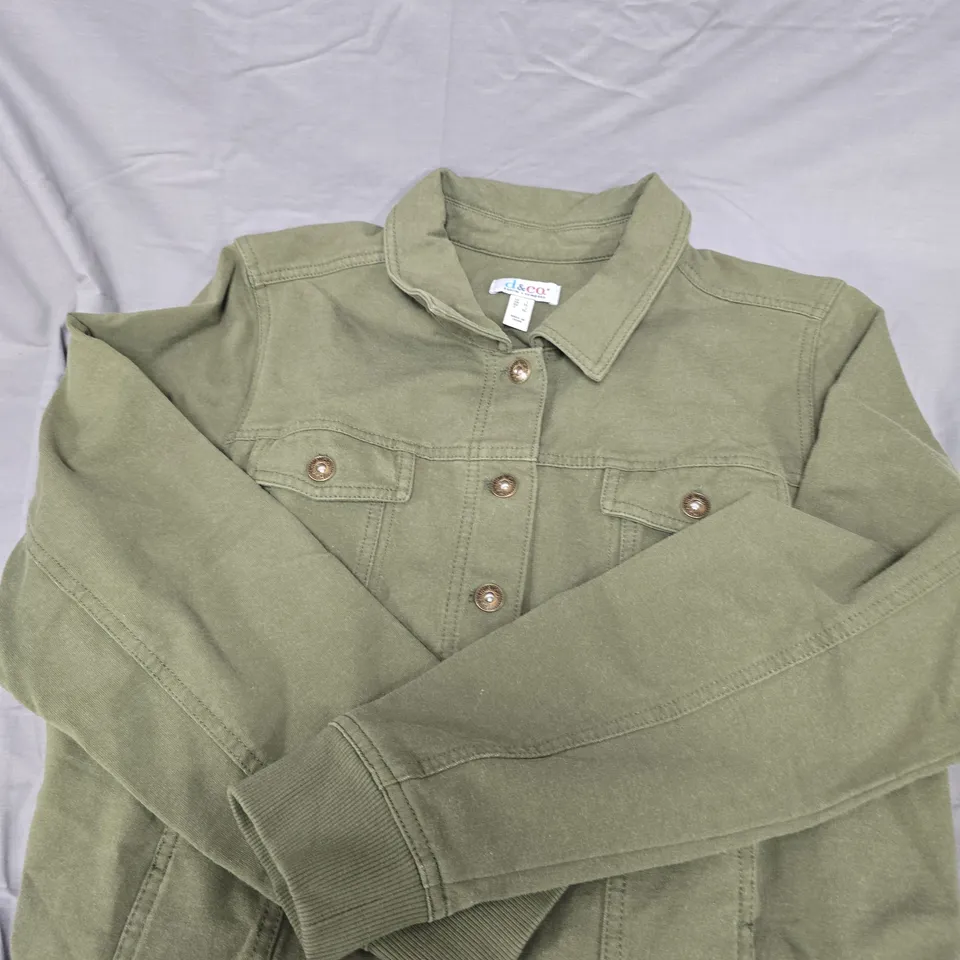 D&CO DENIM + COMPANY OLIVE GREEN UTILITY JACKET – MEN'S SIZE XL