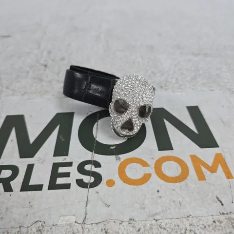 BUTLER AND WILSON CRYSTAL PAVÉ STYLE SKULL BRACELET WATCH BOXED